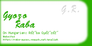 gyozo raba business card